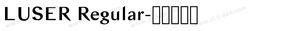 LUSER Regular字体转换